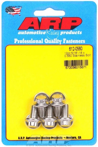 [ARP612-0560] ARP - S/S Bolt Kit - 12pt. (5) 5/16-18 x .560