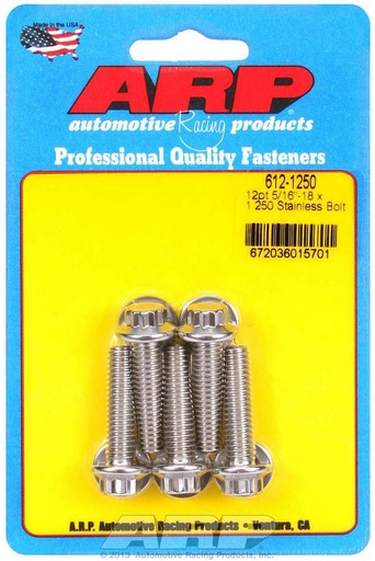 [ARP612-1250] ARP - S/S Bolt Kit - 12pt. (5) 5/16-18 x 1.250