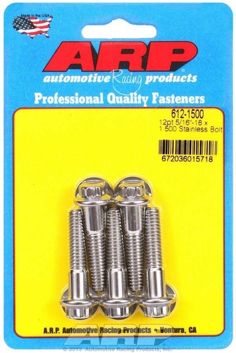 [ARP612-1500] Arp - S/S Bolt Kit - 12pt. (5) 5/16-18 x 1.500