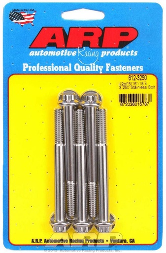 [ARP612-3250] Arp - S/S Bolt Kit - 12Pt. (5) 5/16-18 X 3.250