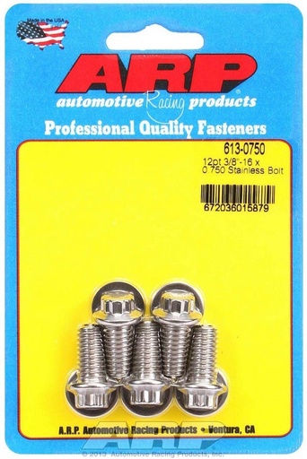 [ARP613-0750] ARP - S/S Bolt Kit - 12pt. (5) 3/8-16 x .750