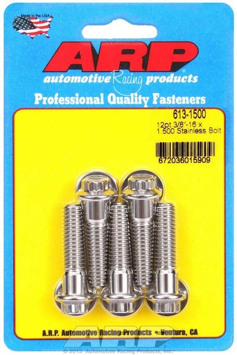 [ARP613-1500] Arp - S/S Bolt Kit - 12Pt. (5) 3/8-16 X 1.500