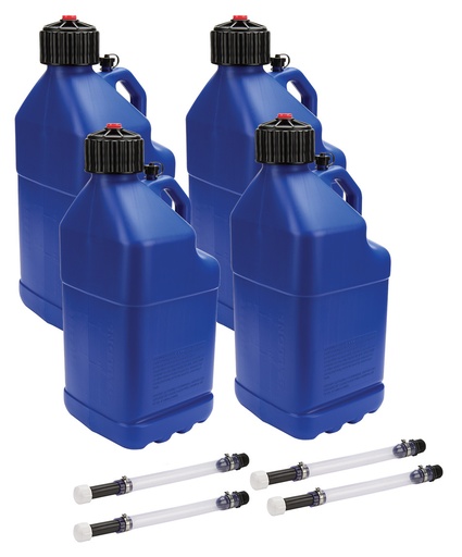 [ALL40122-4] Allstar Performance - Utility Jug 5 Gal w/ Filler Hose Blue 4pk