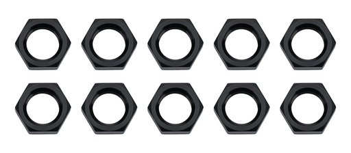 [ALL50098-10] Allstar Performance - Bulkhead Nuts Black -3 Black 10pk