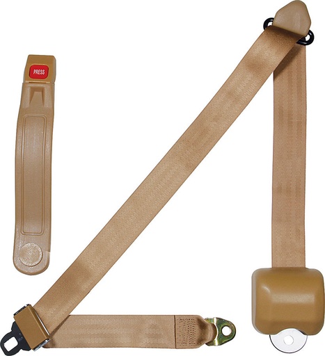 [ALL98118] Allstar Performance - Seat Belt Retractable 3pt Tan