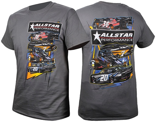 [ALL99901M] Allstar Performance - T-Shirt Dark Gray Circle Track Medium